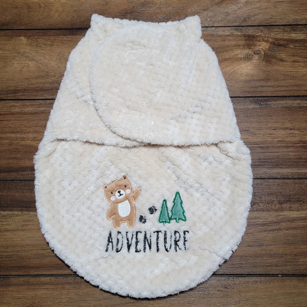 Beige Infant Hook & Loop Swaddler / Wrap "Adventure" - Size 0-3 Months